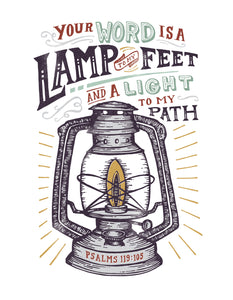 Psalm 119:105 Your Word is a Lamp to my Feet Canvas