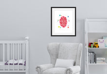 Load image into Gallery viewer, Artwork featured on the wall of a nursery above a rocking chair and crib. The artwork features an illustrated jewel with the words inside &quot;You are more precious than jewels.&quot; There is a scattering of illustrated, colored jewels around the image.