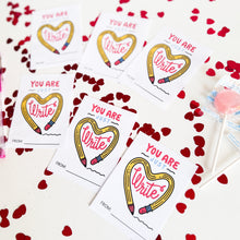 Load image into Gallery viewer, INSTANT DOWNLOAD: You are Just Write Valentine&#39;s Day Pack