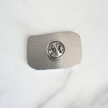 Load image into Gallery viewer, An image showing the back of the Good Vibes pin to show the clasp.