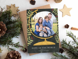 CHRISTMAS PHOTO CARD TEMPLATE: Hope of the World