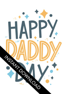 INSTANT DOWNLOAD: Happy Daddy Day Card & Coloring Sheet