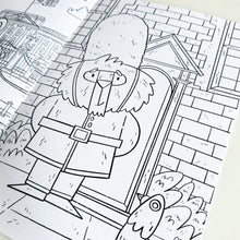 Load image into Gallery viewer, A close up of one of the colouring pages featuring a bear queen&#39;s guard.