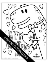 Load image into Gallery viewer, INSTANT DOWNLOAD: Dinosaur Happy Valentine&#39;s Day