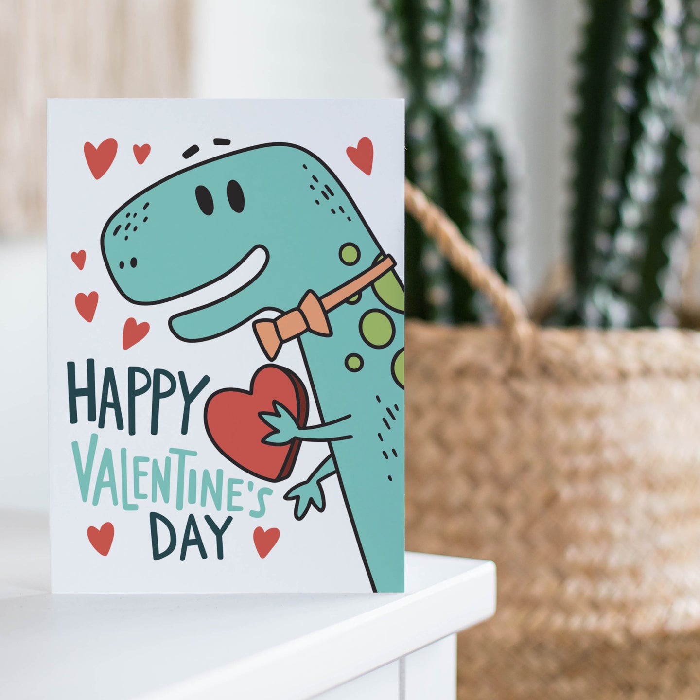 INSTANT DOWNLOAD: Dinosaur Happy Valentine's Day