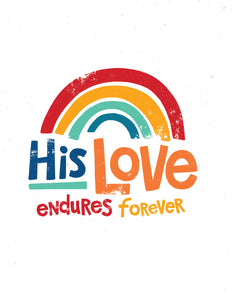 His Love Endures Forever Tote Bag