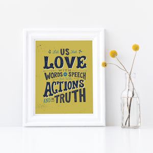 1 John 3:18 Love with Actions and in Truth