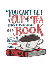 Load image into Gallery viewer, Can&#39;t Get a Book Big Enough, CS Lewis Enamel Mug