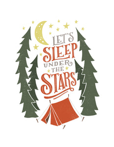 Let's Sleep Under the Stars Pillow