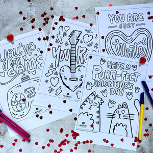 INSTANT DOWNLOAD: Valentine's Colouring Sheets