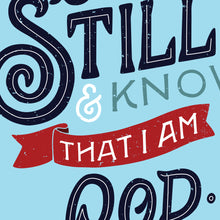 Load image into Gallery viewer, Psalm 46:10 Be Still &amp; Know That I Am God Christian Pillow
