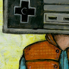 Load image into Gallery viewer, Close up of Nintendo controller illustration to show textures.