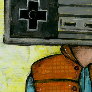Close up of Nintendo controller illustration to show textures.