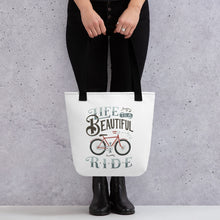 Load image into Gallery viewer, Life is a Beautiful Ride Tote Bag